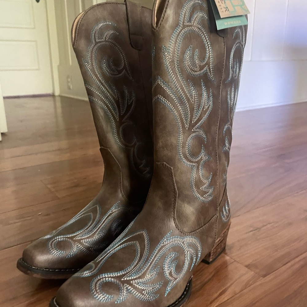 ROPER Womens Riley Round Toe Casual Boots Mid Calf Low Heel 1-2" - NEW! W9.5